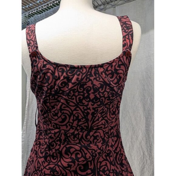 Pura Vida women's size 8 tank midi dress black and red full skirt tulle D3 - Picture 13 of 16